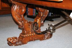 Early C20th French Walnut Draw Leaf Table  