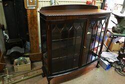 Early C20th Mahogany 2 Door Display Cabinet  