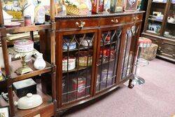 Early C20th Mahogany 3 Door 3 Drawer Bow Front Bookcase 