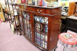 Early C20th Mahogany 3 Door 3 Drawer Bow Front Bookcase 