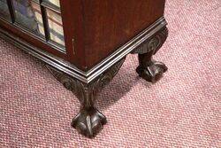 Early C20th Mahogany 3 Door 3 Drawer Bow Front Bookcase 