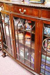 Early C20th Mahogany 3 Door 3 Drawer Bow Front Bookcase 