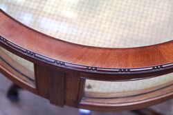 Early C20th Round Mahogany Bijouteri 