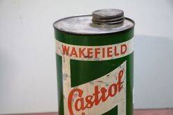 Early Castrol Wakefield One Quart Motor Oil Can