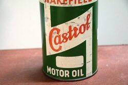 Early Castrol Wakefield One Quart Motor Oil Can