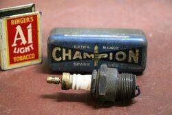 Early Champion Spark Plug in Original Advertising Tin