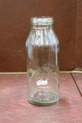 Early Embossed Shell Quart Oil Bottle