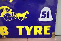 Early Good Year Cab Tyre Pictorial Enamel Sign 