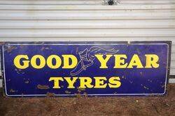 Early Good Year Tyres Rectangular Advertising Sign 