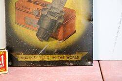 Early Lodge Spark Plug Tin Sign 