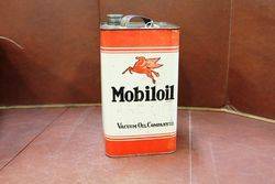 Early Mobiloil One Gallon Oil Tin