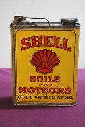 Early Shell 2 Litres Motor Oil Can