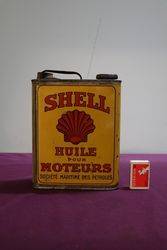 Early Shell 2 Litres Motor Oil Can