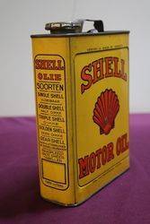 Early Shell Motor Oil 2 Litres Can In Wonderful Condition 