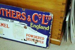 Early Sissonand39s Brothers Part Pictorial Enamel Sign 