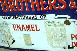 Early Sissonand39s Brothers Part Pictorial Enamel Sign 