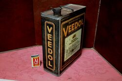 Early Veedol Neptune Extra Heavy 1 gal Motor Oil Tin
