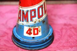 Early Vintage Ampol Chevron Tin Pourer Top