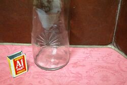 Early Vintage Embossed One Quart Oil Bottle