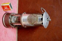 Early Vintage Protector Safety Lamps Miners Lamp.