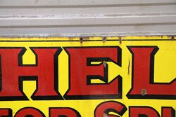 Early Vintage Shell Motor Spirit Enamel Advertising Sign 
