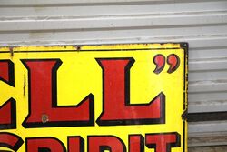 Early Vintage Shell Motor Spirit Enamel Advertising Sign 