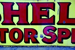 Early Vintage Shell Motor Spirit Enamel Advertising Sign 