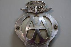 East Africa AA Car Badge 