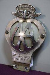 East Africa AA Car Badge 