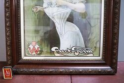 Edwardian Framed and Glazed Shop Advertising Print