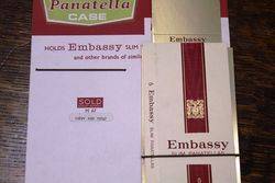 Embassy Cigarettes Shop Display Card With Dummy Packet 