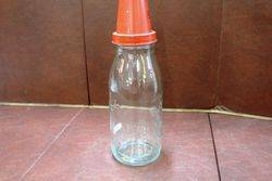 Embossed Caltex Oil Bottle With Plastic Top