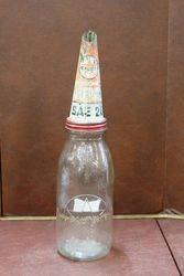 Embossed Caltex Oil Bottle With Tin Top