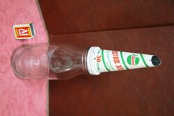 Embossed Castrol "Z" Quart Bottle with XL Tin Top.