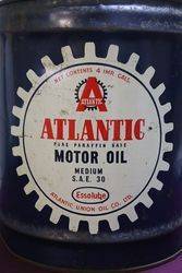 Essolube Atlantic 4 Gallons Motor Oil Drum Esso Atlantic Union Oil Co 