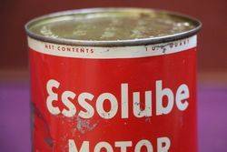 Essolube One Quart Motor Oil Tin