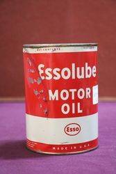 Essolube One Quart Motor Oil Tin
