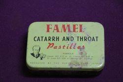 Famel Catarrh and Throat Pastilles Tin 