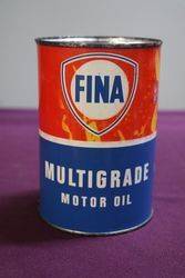 Fina Multigrade 1 Lit. Motor Oil Tin 