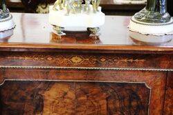 Fine Quality Mid Victorian Burr Walnut Inlaid Credenza 