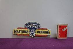 Ford V8 Hastings + Deering Badge By HRHobson Pty Melbourne 