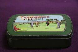 Foursome Old Belt Virginia Pictorial Tobacco Tin 