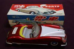 Friction Drive Sports Car Tin Toy