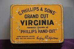 G Phillips and Sons Grand Cut Virginia Tobacco Tin 