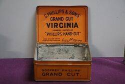 G Phillips and Sons Grand Cut Virginia Tobacco Tin 