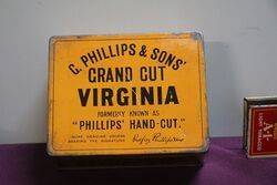 G Phillips and Sons Grand Cut Virginia Tobacco Tin 