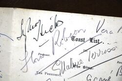 Gallery First Nighters Club Signed Menu Flora Robson  