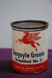 Gargoyle  Mobiloil 1 lb Grease Graphited No. 3 Tin 