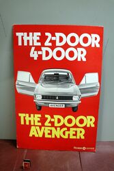 Genuine 2 Door Avenger Double Sided Showroom Adv Card 