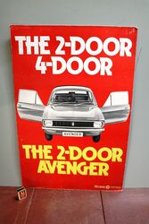 Genuine 2 Door Avenger Double Sided Showroom Adv Card 